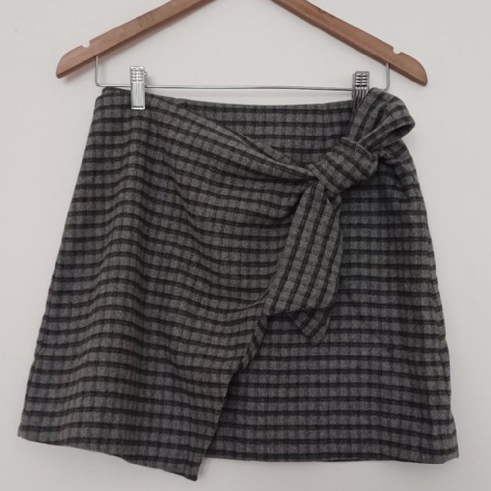 Wilfred Charcoal Striped Mini Skirt